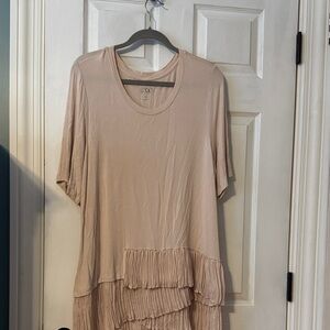 LOGO by Lori Goldstein Women's Pink Layered Tunic